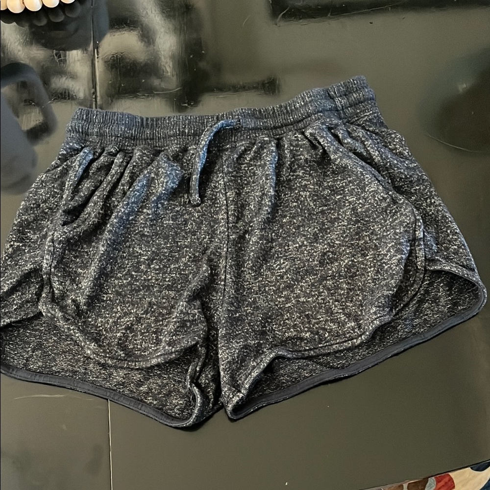 Women's Heathered Black Shorts